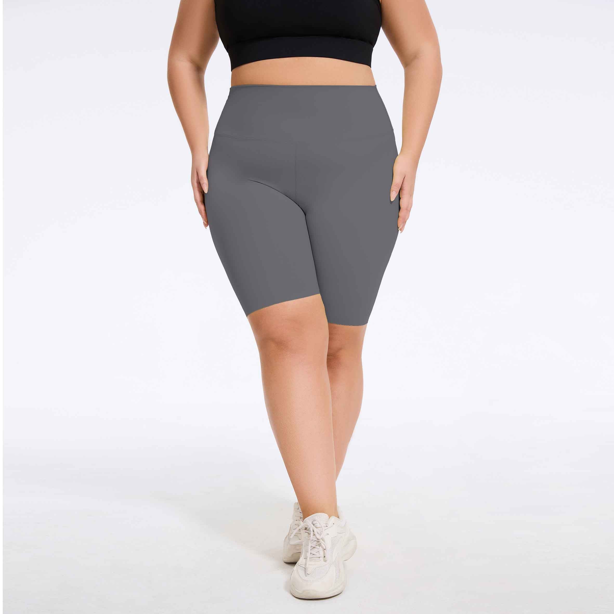 Plus Size High-Waist Biker Shorts