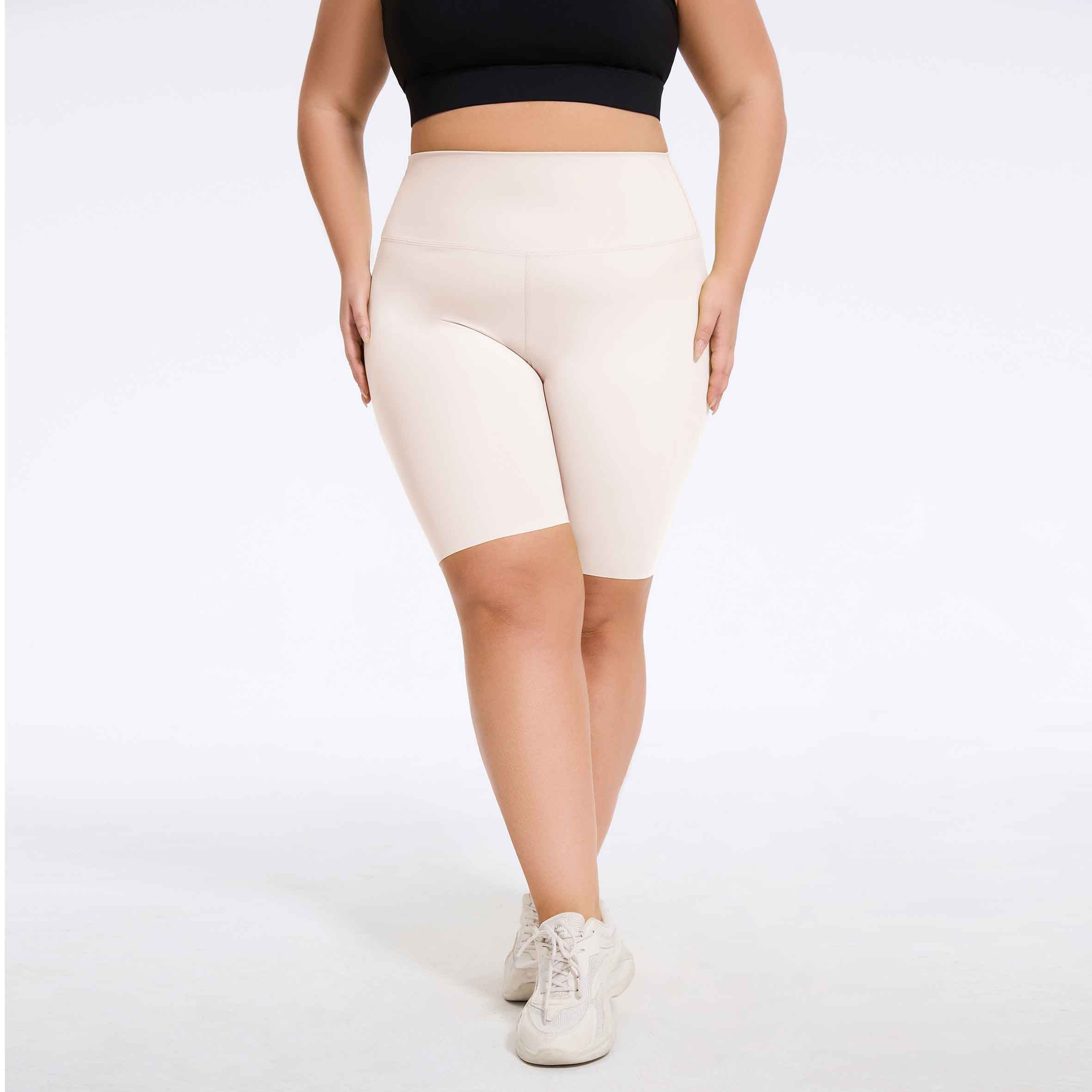 Plus Size High-Waist Biker Shorts
