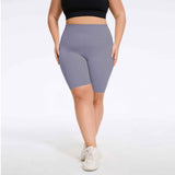 Plus Size High-Waist Biker Shorts