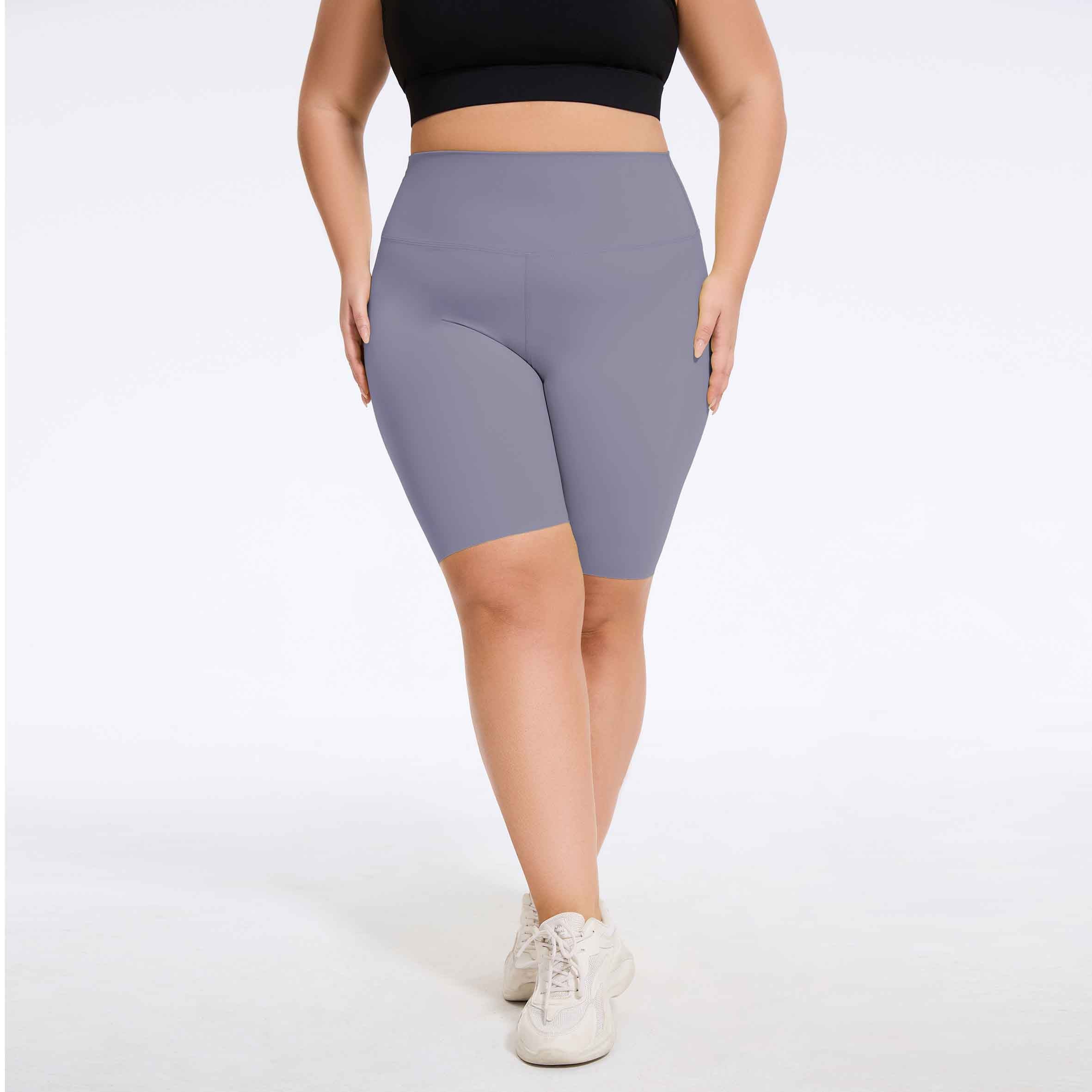 Plus Size High-Waist Biker Shorts
