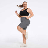 Plus Size High-Waist Biker Shorts