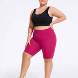 Plus Size High-Waist Biker Shorts