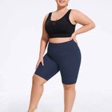 Plus Size High-Waist Biker Shorts