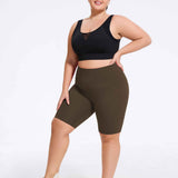 Plus Size High-Waist Biker Shorts