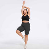 Plus Size High-Waist Biker Shorts