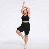 Plus Size High-Waist Biker Shorts