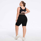 Plus Size High-Waist Biker Shorts