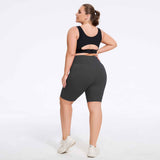 Plus Size High-Waist Biker Shorts