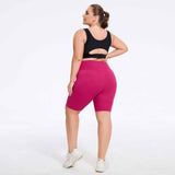 Plus Size High-Waist Biker Shorts