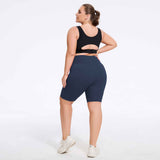 Plus Size High-Waist Biker Shorts