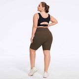 Plus Size High-Waist Biker Shorts