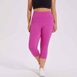 Plus Size High-Waist Peach Lift Capri Leggings