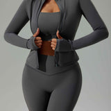Seamless Zip-Up Workout Jacket