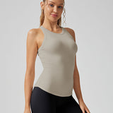 Ribbed Racerback Longline Tank Top