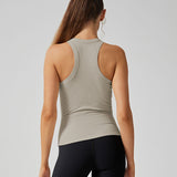 Ribbed Racerback Longline Tank Top