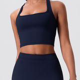 Square-Neck Cross-Back Sports Bra