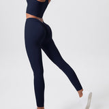 Square-Neck Cross-Back Sports Bra