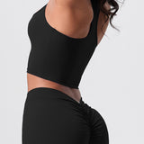 Square-Neck Cross-Back Sports Bra
