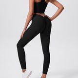 Square-Neck Cross-Back Sports Bra