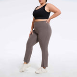 Plus Size High-Waist Flared Yoga Pants Workout Leggings