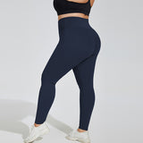 Plus Size High-Waist Peach Lift Yoga Leggings