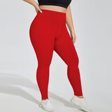 Plus Size High-Waist Peach Lift Yoga Leggings