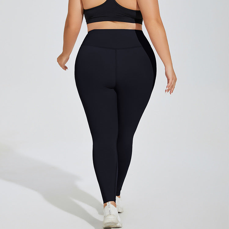 Plus Size High-Waist Peach Lift Yoga Leggings