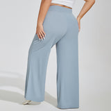 Plus Size Wide Leg Yoga Pants for Curvy Women – High Waist Tummy Control
