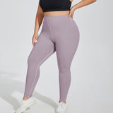 Plus Size High-Waist Peach Lift Yoga Leggings