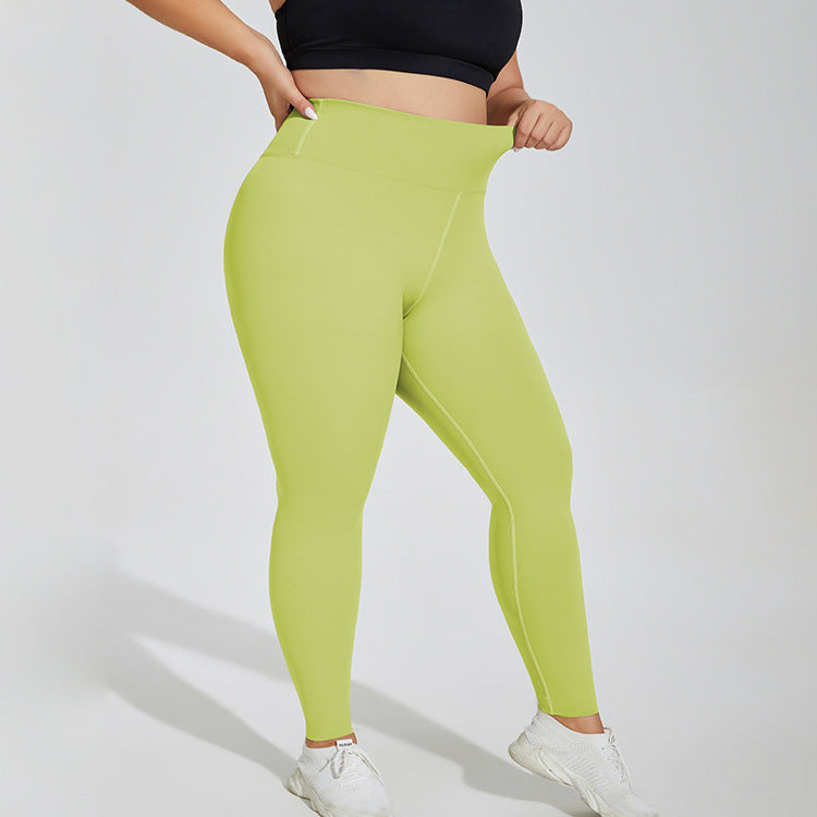 Plus Size High-Waist Peach Lift Yoga Leggings