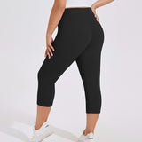 Plus Size High-Waist Peach Lift Capri Leggings