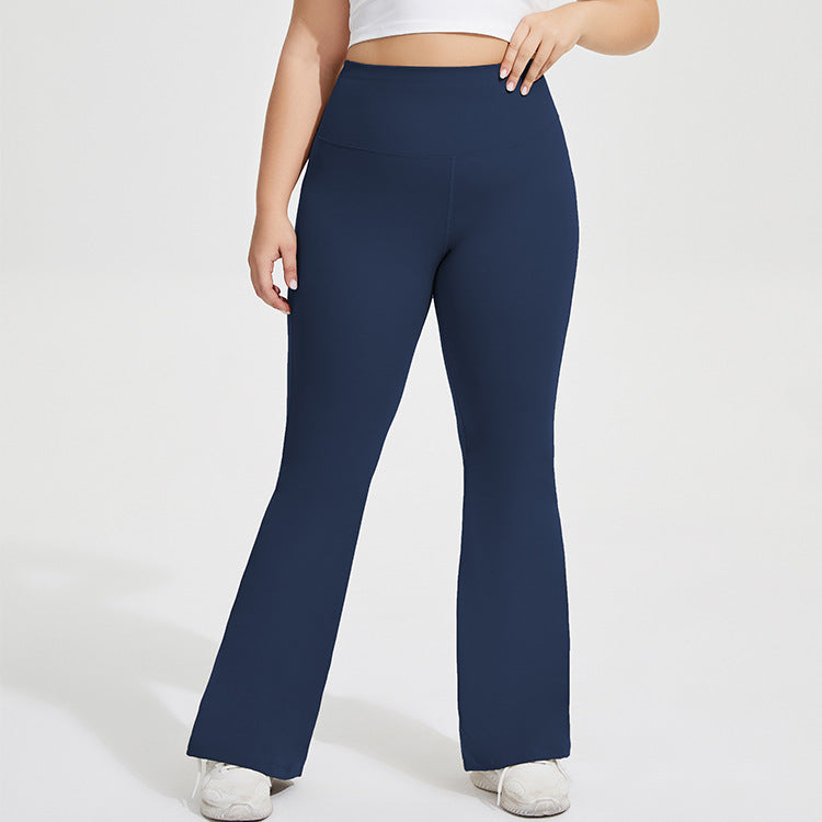 Plus Size High-Waist Flared Yoga Pants Workout Leggings